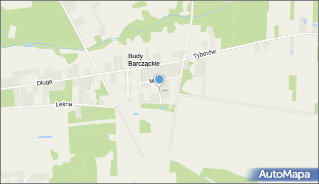 Budy Barcząckie, Szczęśliwa, mapa Budy Barcząckie