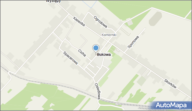 Bukowa gmina Krasocin, Szkolna, mapa Bukowa gmina Krasocin