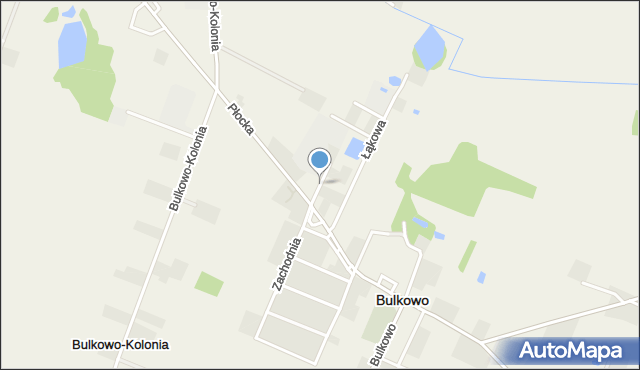 Bulkowo-Kolonia, Szkolna, mapa Bulkowo-Kolonia