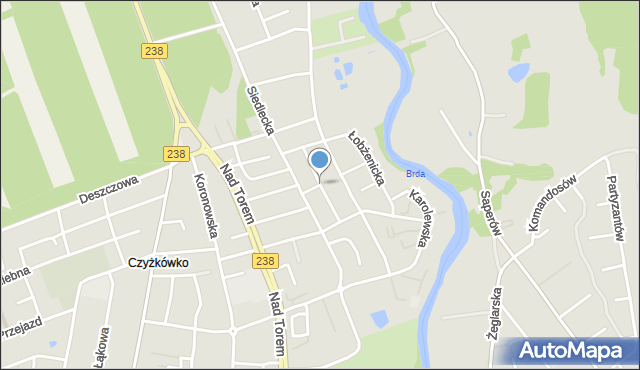 Bydgoszcz, Szczecińska, mapa Bydgoszczy