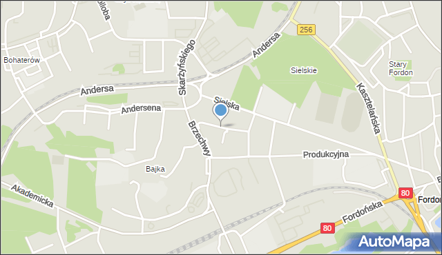 Bydgoszcz, Szafirowa, mapa Bydgoszczy