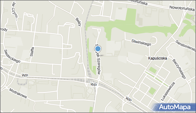 Bydgoszcz, Szarych Szeregów, mapa Bydgoszczy