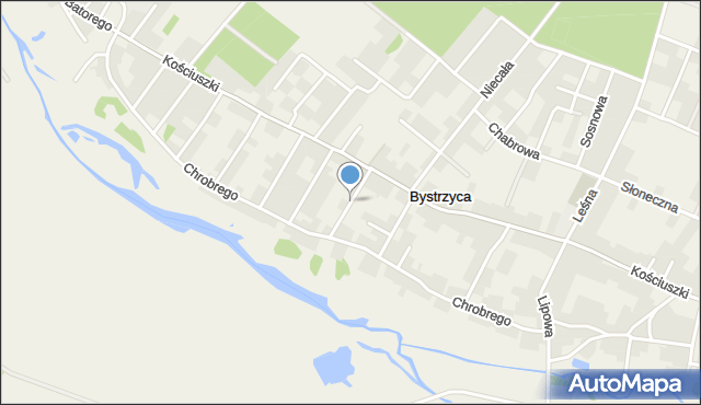 Bystrzyca gmina Oława, Szkolna, mapa Bystrzyca gmina Oława