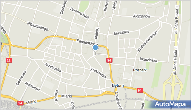 Bytom, Szkolna, mapa Bytomia