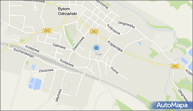 Bytom Odrzański, Szeroka, mapa Bytom Odrzański