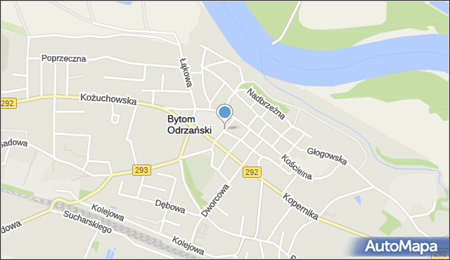 Bytom Odrzański, Szkolna, mapa Bytom Odrzański