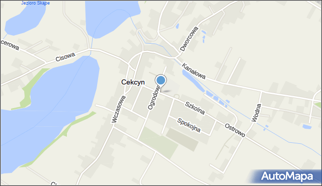 Cekcyn, Szkolna, mapa Cekcyn