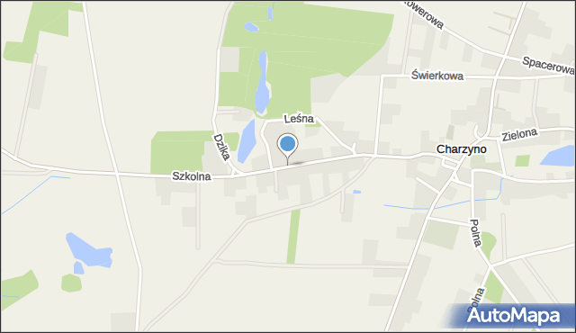 Charzyno, Szkolna, mapa Charzyno