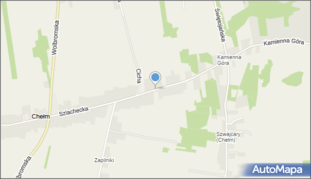 Chełm gmina Wolbrom, Szlachecka, mapa Chełm gmina Wolbrom