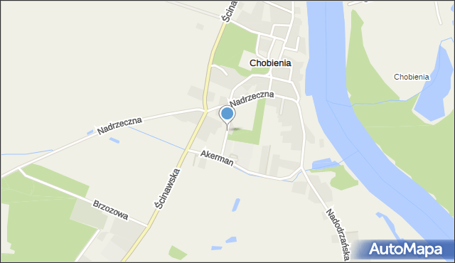 Chobienia, Szkolna, mapa Chobienia