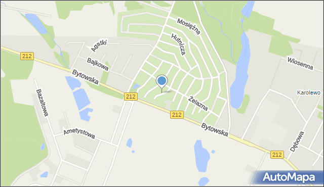 Chojnice, Szlifierska, mapa Chojnic