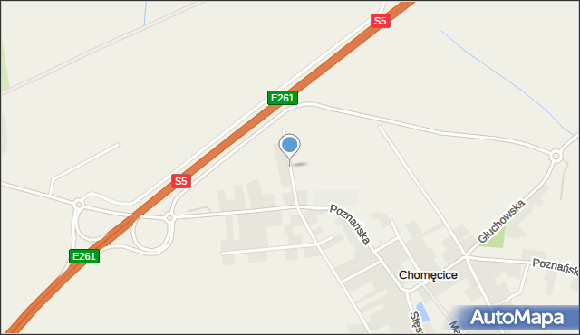 Chomęcice, Szkolna, mapa Chomęcice