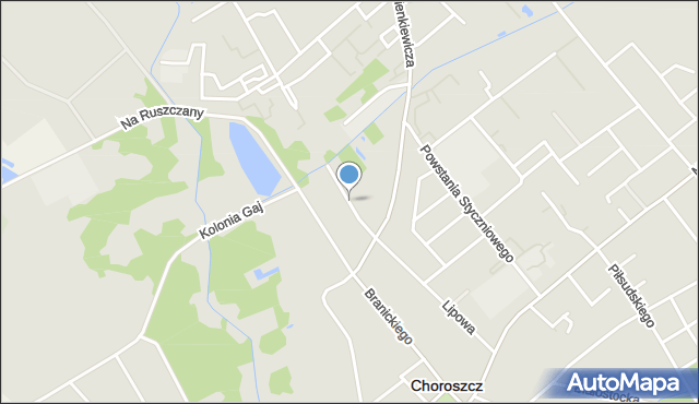 Choroszcz, Szpitalna, mapa Choroszcz