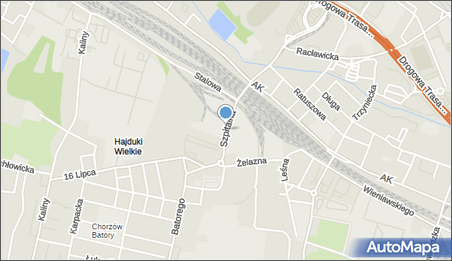 Chorzów, Szpitalna, mapa Chorzów