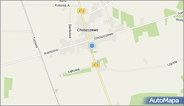 Choszczewo gmina Szadek, Szadkowska, mapa Choszczewo gmina Szadek