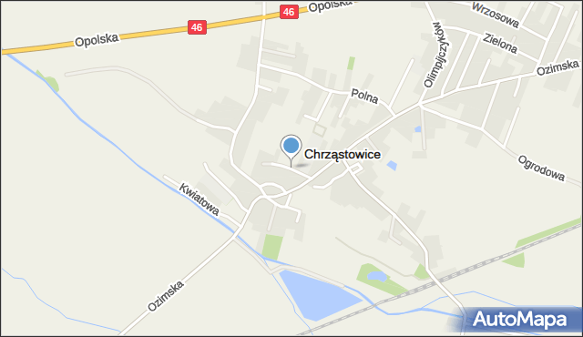 Chrząstowice powiat opolski, Szkolna, mapa Chrząstowice powiat opolski