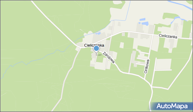 Cieliczanka, Szafranowa, mapa Cieliczanka