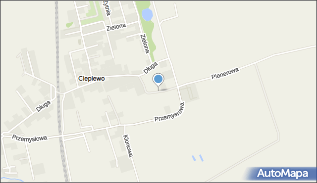 Cieplewo, Szczęśliwa, mapa Cieplewo