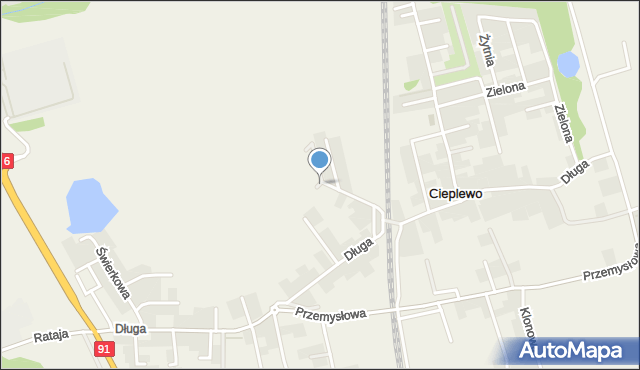 Cieplewo, Szmaragdowa, mapa Cieplewo