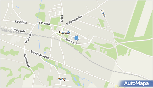 Ćmielów, Szkolna, mapa Ćmielów