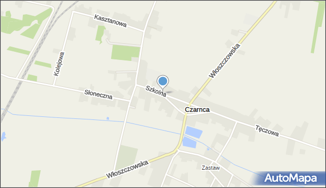 Czarnca, Szkolna, mapa Czarnca