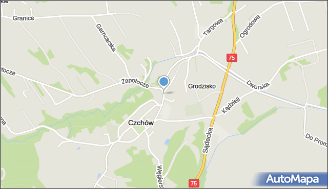 Czchów, Szkolna, mapa Czchów