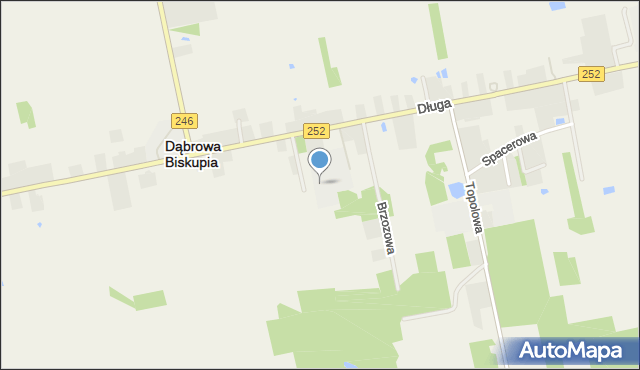 Dąbrowa Biskupia, Szkolna, mapa Dąbrowa Biskupia