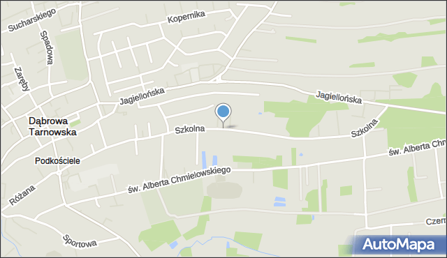 Dąbrowa Tarnowska, Szkolna, mapa Dąbrowa Tarnowska