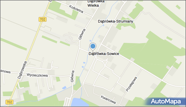 Dąbrówka-Sowice, Szukalskiej Anny, mapa Dąbrówka-Sowice