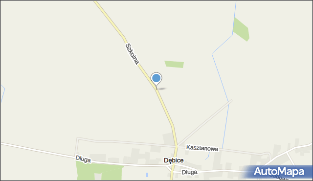 Dębice gmina Malczyce, Szkolna, mapa Dębice gmina Malczyce