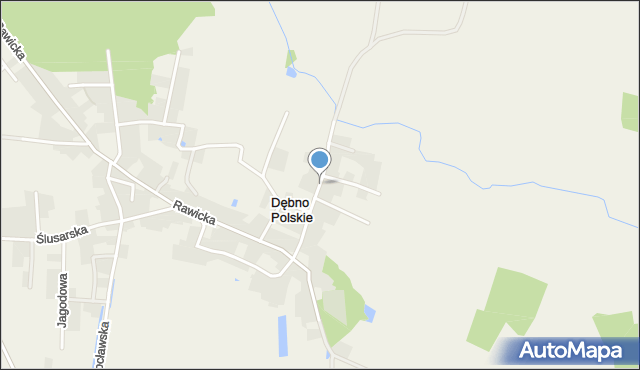 Dębno Polskie, Szymanowska, mapa Dębno Polskie