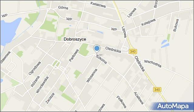 Dobroszyce, Szkolna, mapa Dobroszyce
