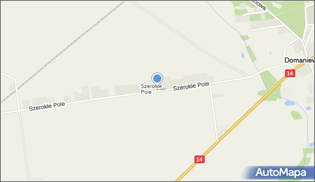 Domaniewice powiat łowicki, Szerokie Pole, mapa Domaniewice powiat łowicki