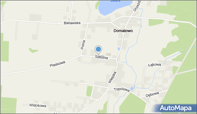 Domatowo, Szkolna, mapa Domatowo
