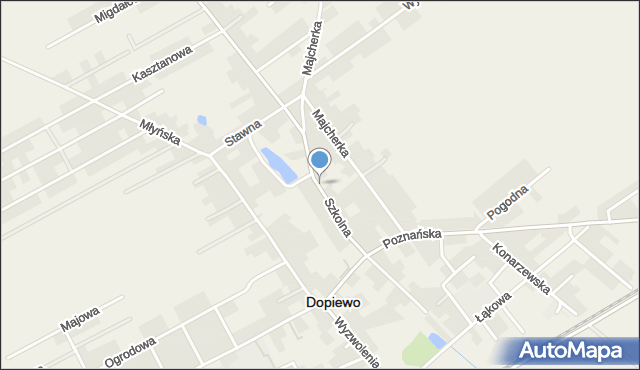 Dopiewo, Szkolna, mapa Dopiewo