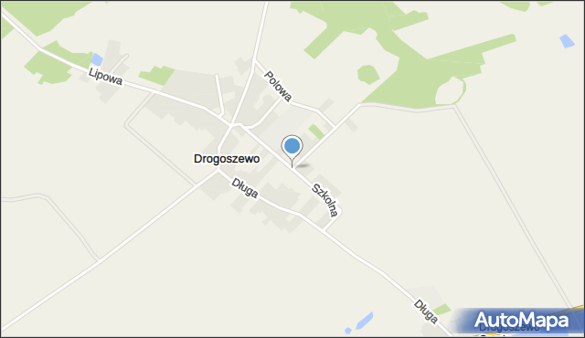 Drogoszewo gmina Miastkowo, Szkolna, mapa Drogoszewo gmina Miastkowo