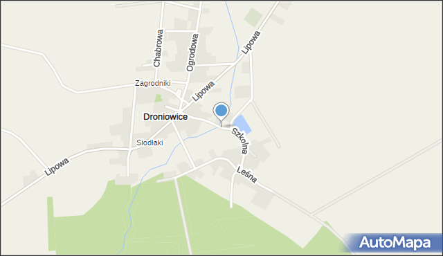 Droniowice, Szkolna, mapa Droniowice