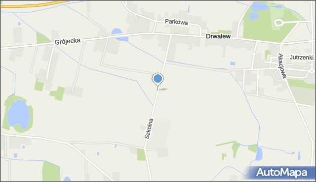 Drwalew gmina Chynów, Szkolna, mapa Drwalew gmina Chynów