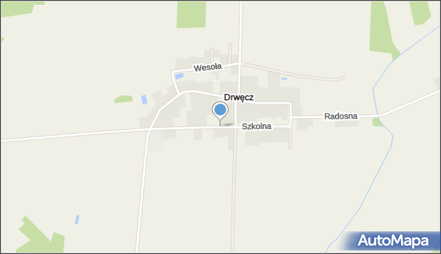 Drwęcz, Szkolna, mapa Drwęcz