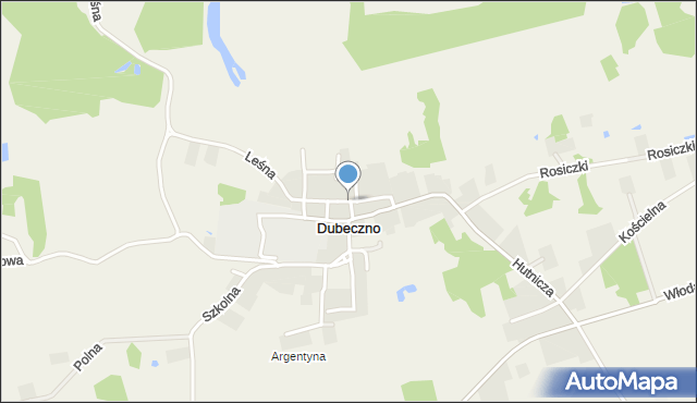 Dubeczno, Szklarska, mapa Dubeczno