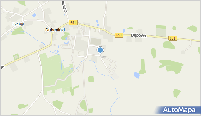 Dubeninki, Szkolna, mapa Dubeninki