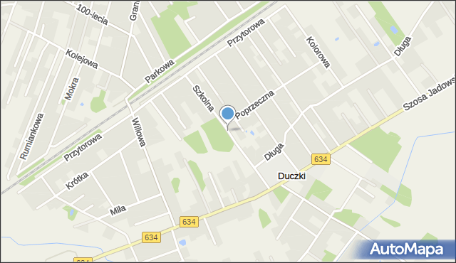 Duczki, Szkolna, mapa Duczki