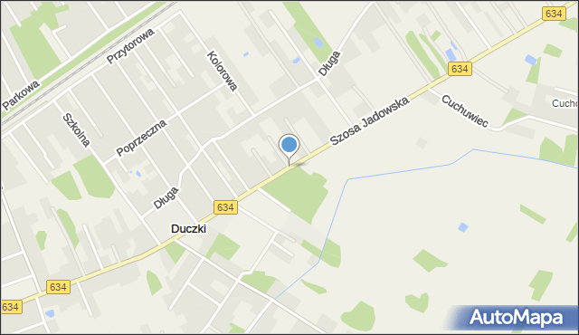 Duczki, Szosa Jadowska, mapa Duczki