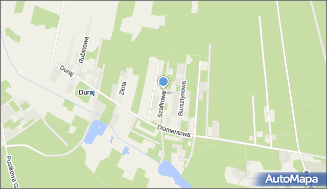 Duraj, Szafirowa, mapa Duraj