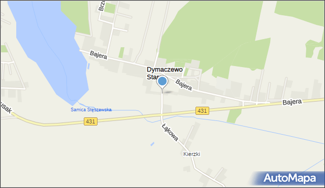 Dymaczewo Stare, Szkolna, mapa Dymaczewo Stare