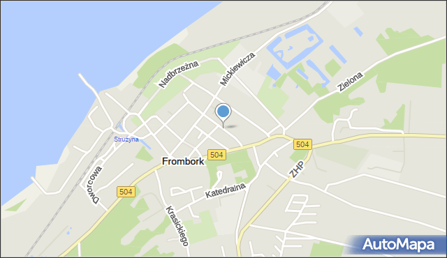 Frombork, Szkolna, mapa Frombork