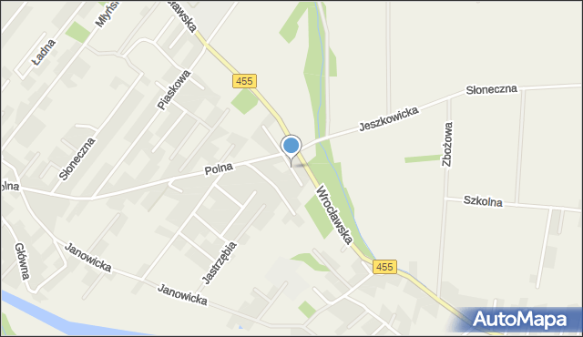 Gajków, Szczęśliwa, mapa Gajków