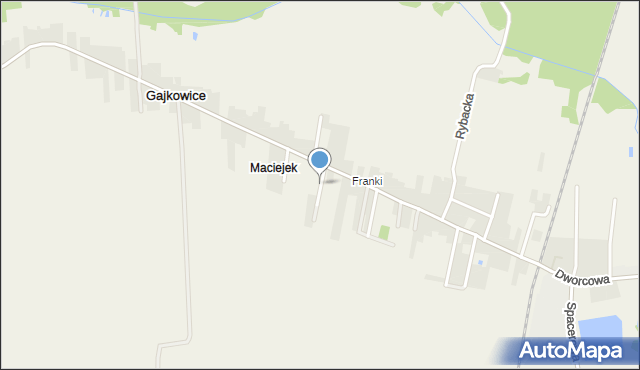 Gajkowice, Szkolna, mapa Gajkowice