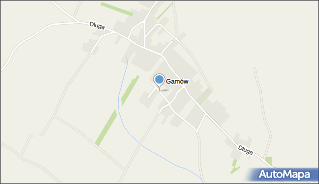 Gamów, Szkolna, mapa Gamów