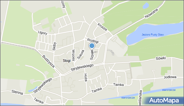 Gdańsk, Szpaki, mapa Gdańska